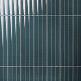 Colorplay Fluted Emerald Green Ceramic Tile 4.5x18 - Glossy Crackled Finish