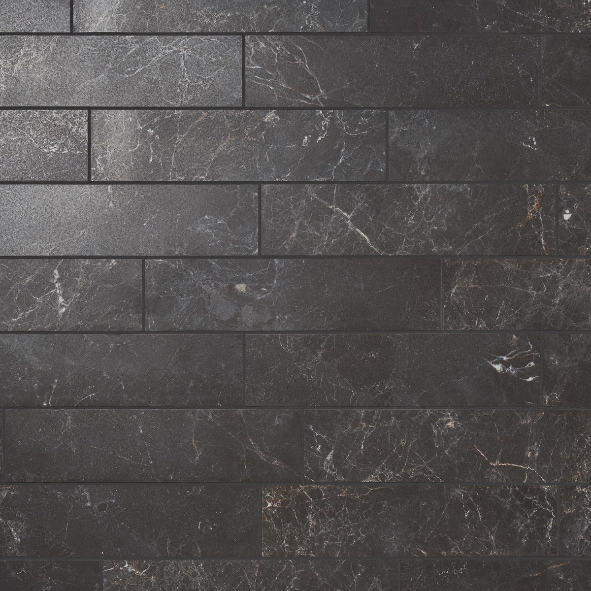 Marmo Perfetto Nero 4x16 Semi-Polished Porcelain Tile - Lux Tile