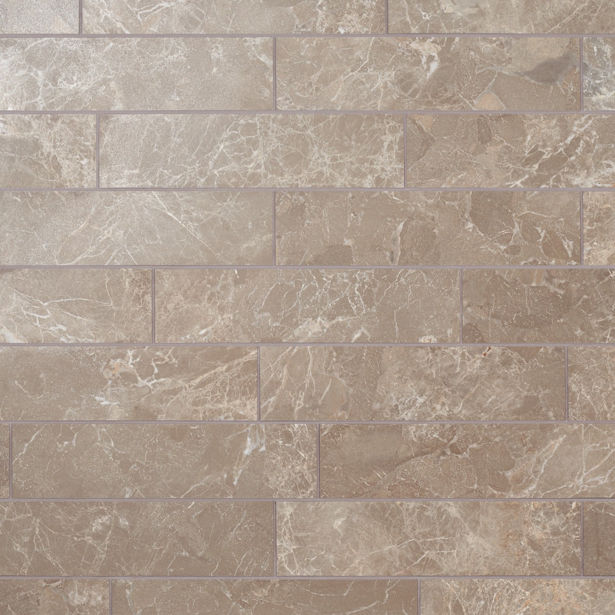 Lux Tile Marmo Perfetto Tortora Gray 4x16 Semi-Polished Porcelain Tile