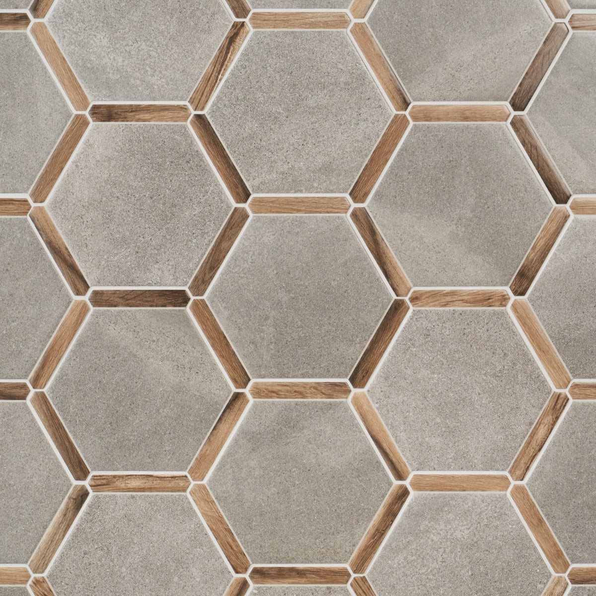 Sagon Cemento Gray 9" Hexagon Matte Porcelain Tile - Lux Tile