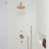 Bedrosians Monet White Carrara 12-in x 12-in Honed Marble Mosaic Brick Tile (5.1 sq. ft./Carton)