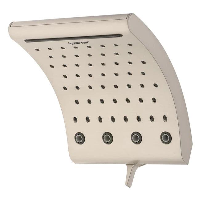 Oxygenics Curve Brushed Nickel 3-Spray Rain Shower Head