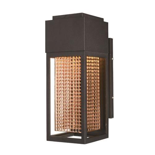 Maxim Lighting Townhouse 12-in H Galaxy Bronze/Rose Gold Dark Sky LED Outdoor Wall Light