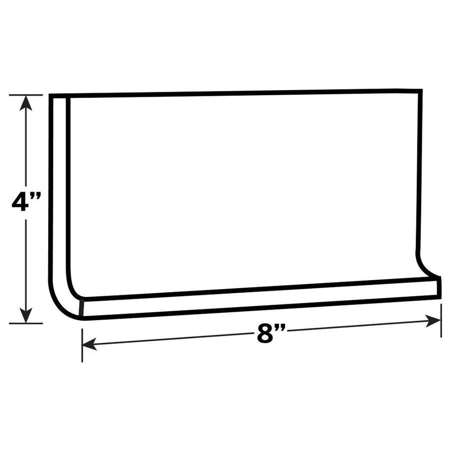 Crossville Playground 50-Pack Steel/Gloss Ceramic Cove Base Tile (4-in x 8-in) - Super Arbor