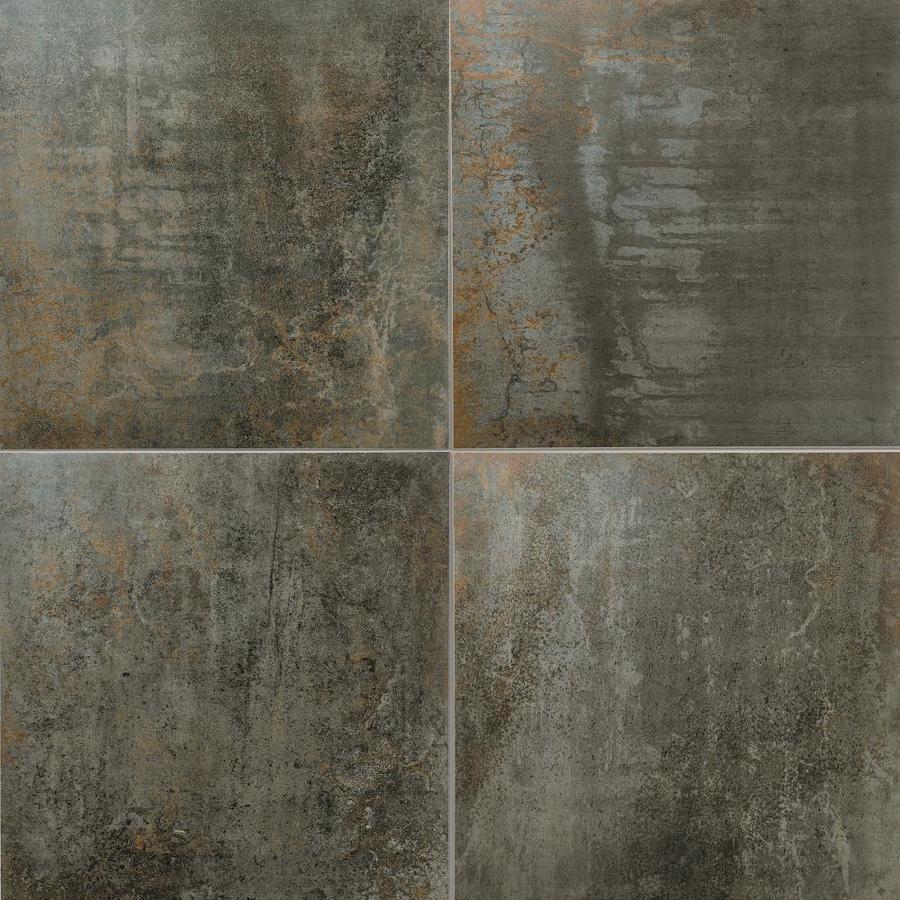 Crossville EnGarde 4-Pack Charcoal 24-in x 24-in Metallic Porcelain Stone Look Floor and Wall Tile - Super Arbor
