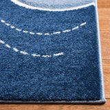 Safavieh Carousel Kids Ark 5 x 5 Blue/Gray Square Indoor Kids Area Rug