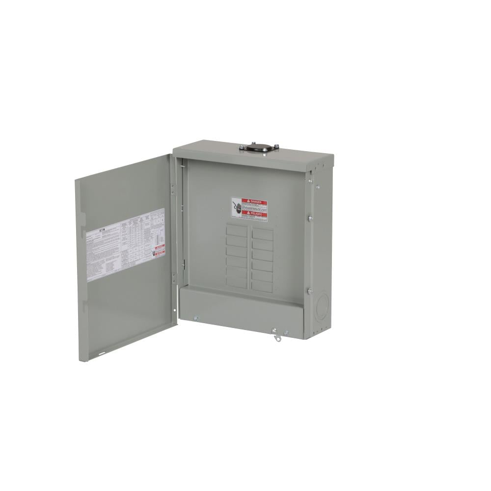 Eaton Type BR 125-Amp 12-space load center - angle view