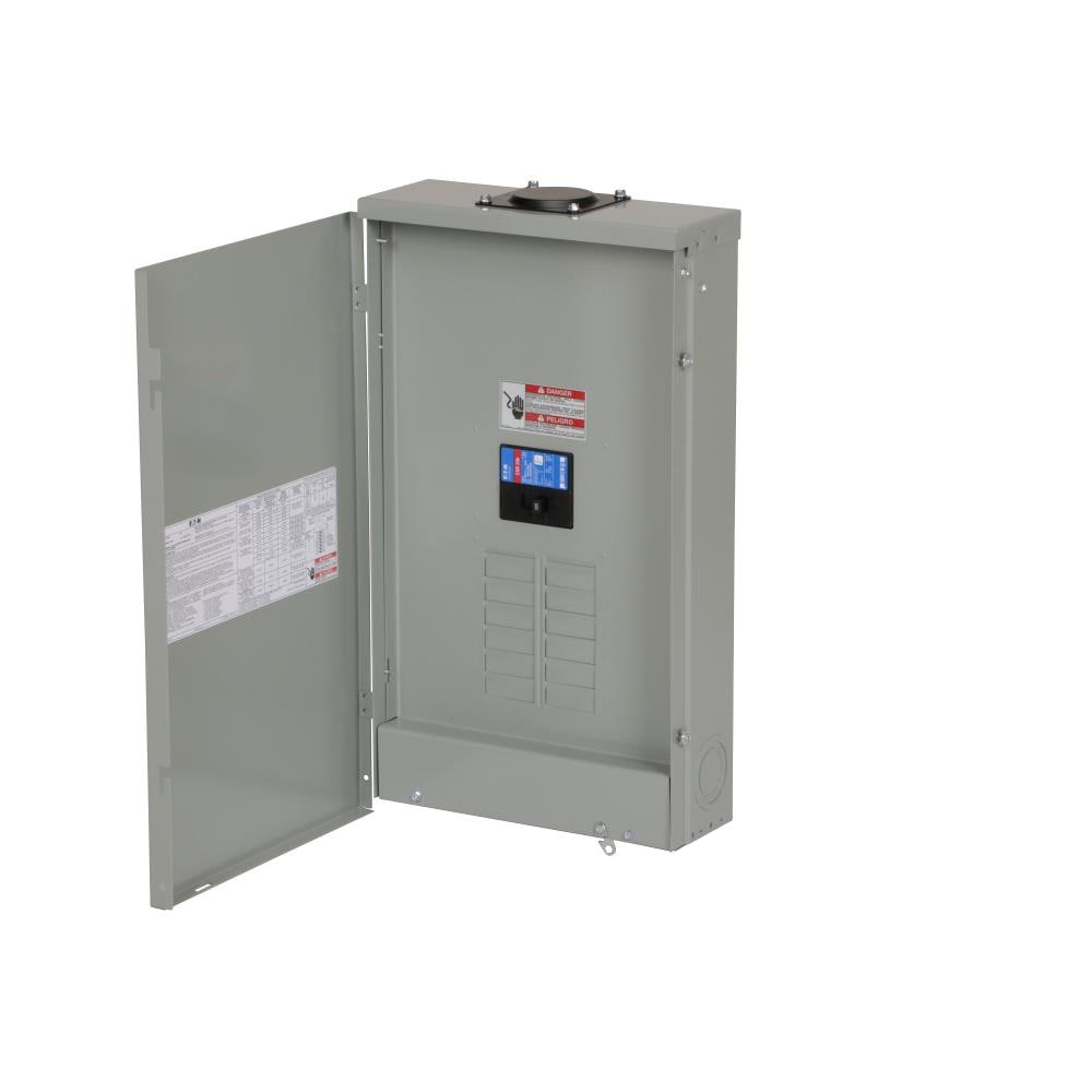 Eaton Type BR 200-Amp 8-space load center - angle view
