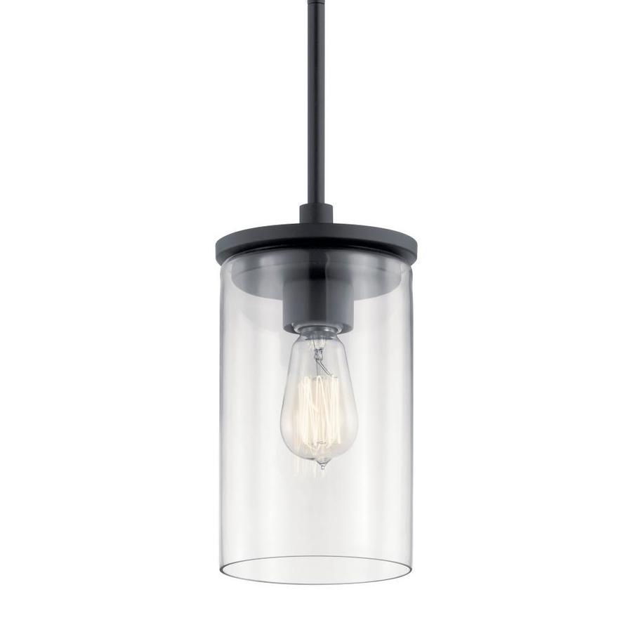 Kichler Crosby Chrome Transitional Clear Glass Cylinder Pendant Light - Super Arbor