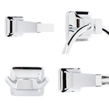 Project Source Seton 4-Piece Chrome Decorative Bathroom Hardware Set – 24-in Towel Bar, TP Holder, Towel Ring, Robe Hook