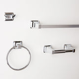 Project Source Seton 4-Piece Chrome Decorative Bathroom Hardware Set – 24-in Towel Bar, TP Holder, Towel Ring, Robe Hook