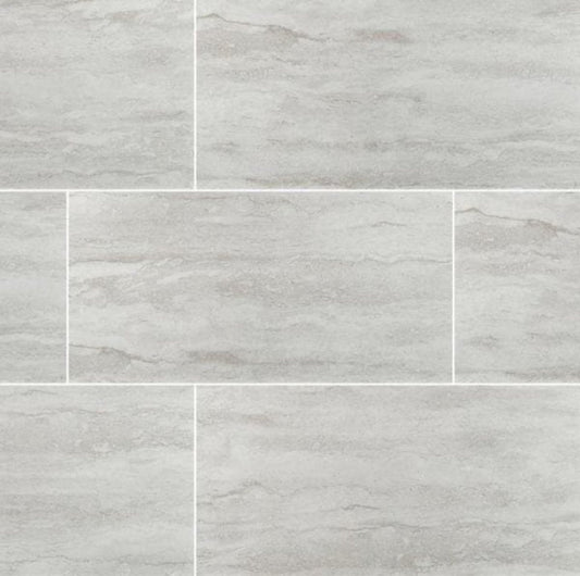 MSI Nyon Gray 12 in. x 24 in. Polished Porcelain Floor and Wall Tile, 16 sq. ft. per Case