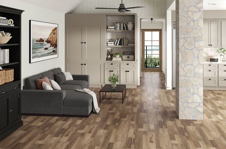 STAINMASTER Russet 6-mm x 7-in W x 48-in L Waterproof Interlocking Luxury Vinyl Plank Flooring (18.78-sq ft/case)