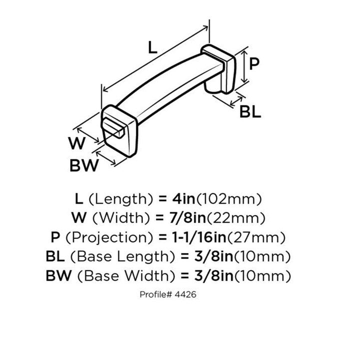 Amerock Forgings 3-in (76mm) Center to Center Wrought Iron Arch Handle Drawer Pull
