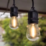 Feit Outdoor Weatherproof String Light Set 48ft 24 Light Sockets w/ 26 LED Bulbs