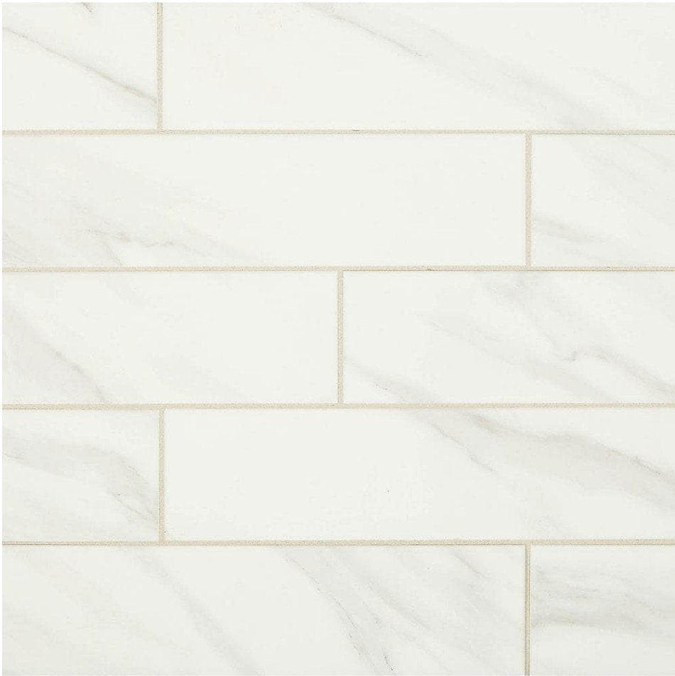 Daltile Selwyn Bianco Calacatta 4 in. x 16 in. Glazed Ceramic Wall Tile (13.2 sq. ft. / Case)