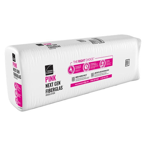 Owens Corning R-19 Unfaced Fiberglass Insulation Batts, 6.5 in. x 24 in. x 48 in. (PINK Next Gen)