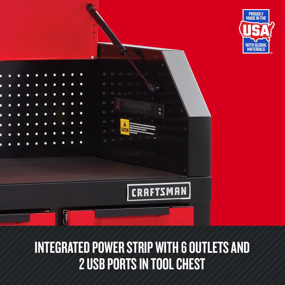 CRAFTSMAN 3000 Series 54-in W x 24.5-in H 6-Drawer Steel Tool Chest (Red)