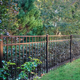 Ironcraft 6-ft H x 2-in W Black Powder Coat Aluminum Yard End Fence Post