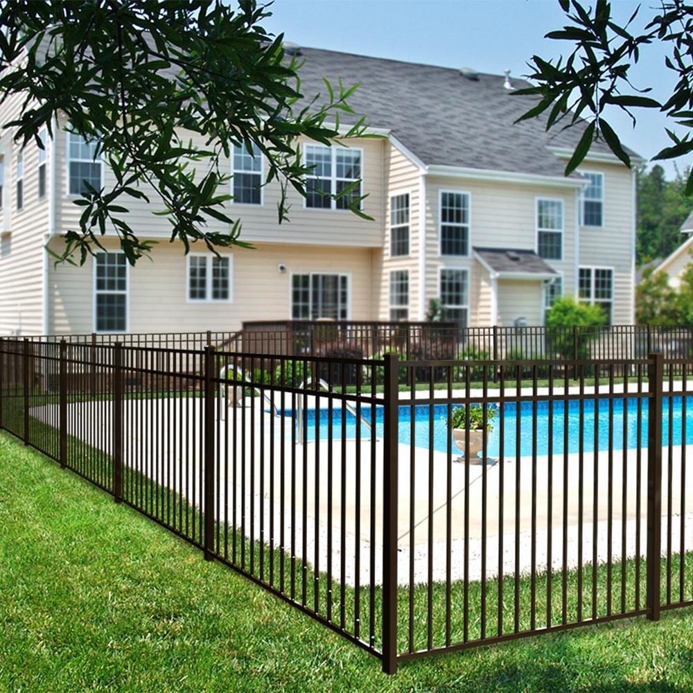 Ironcraft 6-ft H x 2-in W Black Powder Coat Aluminum Yard End Fence Post