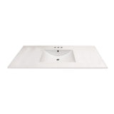 Transolid Juliette 49 in. W x 22 in. D Vitreous China Vanity Top in White, Single Sink, 4-in Centerset