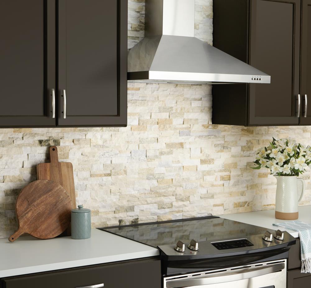 American Olean Rockland Soft Sand 5-in x 13-in Unglazed Natural Marble Mosaic Wall Tile, 6-Pack (2.7-sq ft Carton)