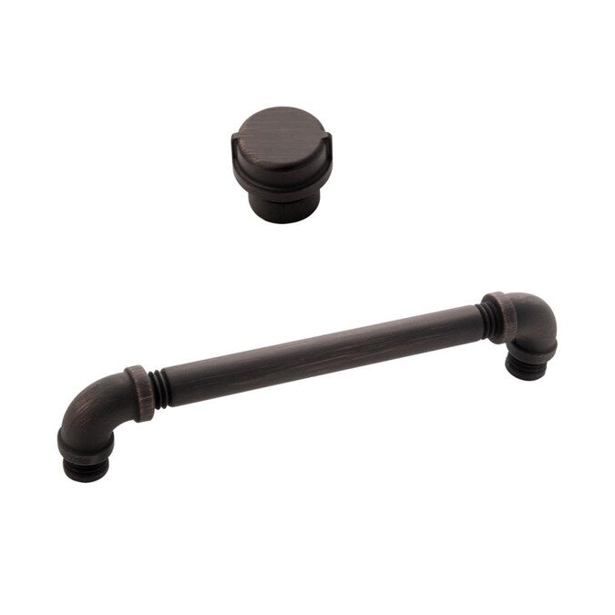 Hickory Hardware Pipeline 3-in (76mm) Center to Center Black Nickel Vibed Rectangular Bar Drawer Pull