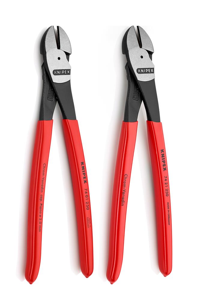 KNIPEX 2-Pack Cutting Plier Set, 10-in High Leverage Diagonal & Angled Cutters