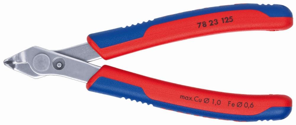 KNIPEX 5-in Precision Cutting Pliers, 60° Angled Head