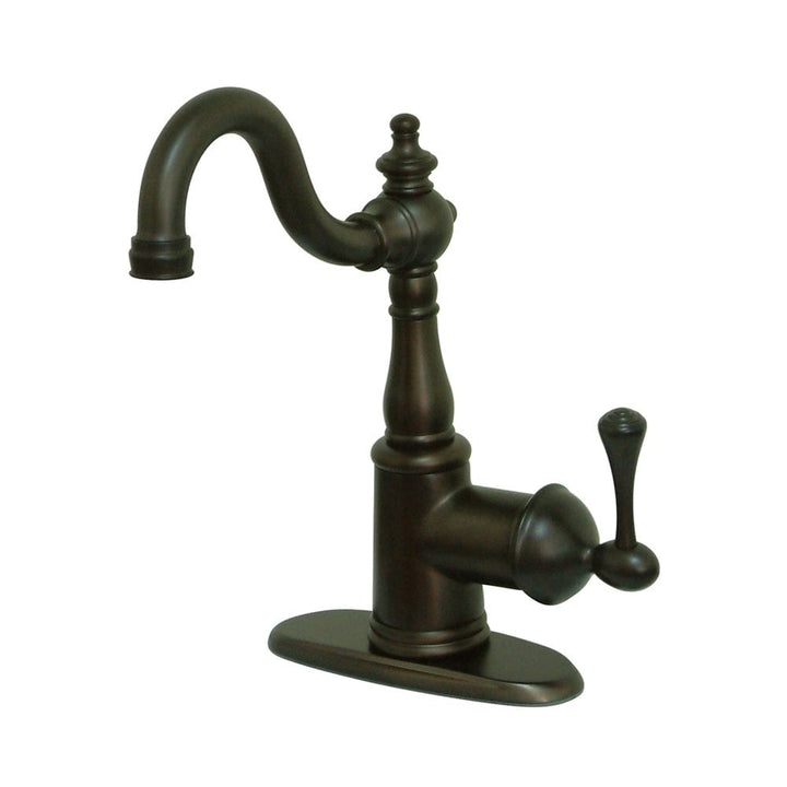 Elements of Design English Vintage Oil-Rubbed Bronze 1-Handle Deck-Mount Bridge Kitchen Faucet (Deck Plate Included)