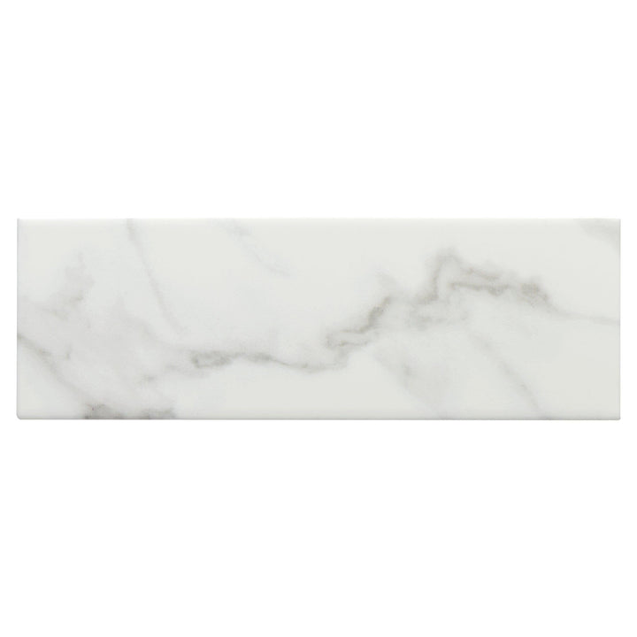 San Giorgio Carrara Catalina Polished Ceramic Wall Tile - 4 x 12