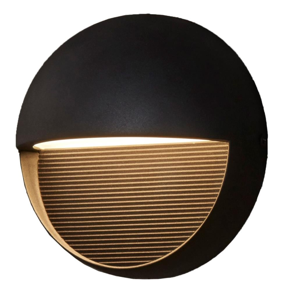 Portfolio Wall Lantern 6-in H Black Integrated LED Outdoor Wall Light
