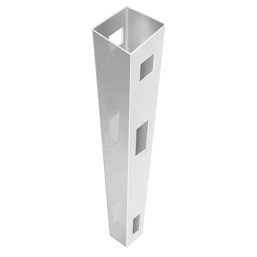Freedom Portsmouth 9-ft H x 5-in W White Vinyl Line Fence Post (Assembled)