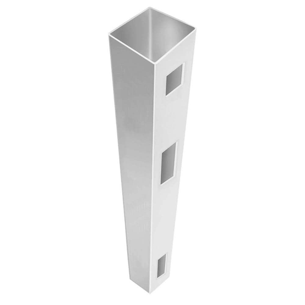Freedom Portsmouth 9-ft H x 5-in W White Vinyl End Fence Post (Assembled)
