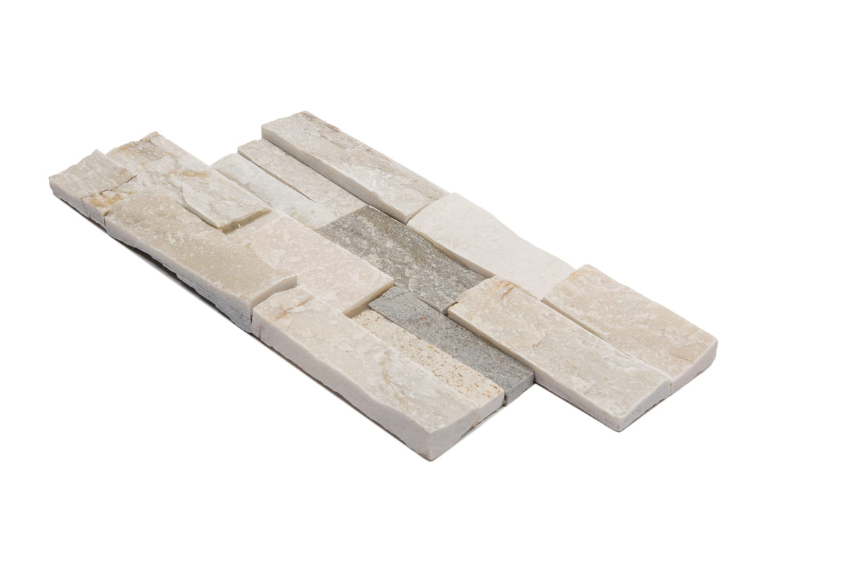 Satori Desert Quartz Ledgestone 6-in x 12-in Natural Stone Quartz Wall Tile, 0.48-sq ft per Piece