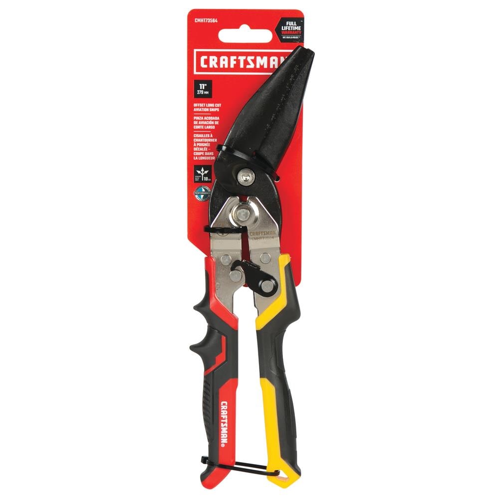 CRAFTSMAN 3-in 60CrV Long-Cut Offset Aviation Snips, CMHT73564