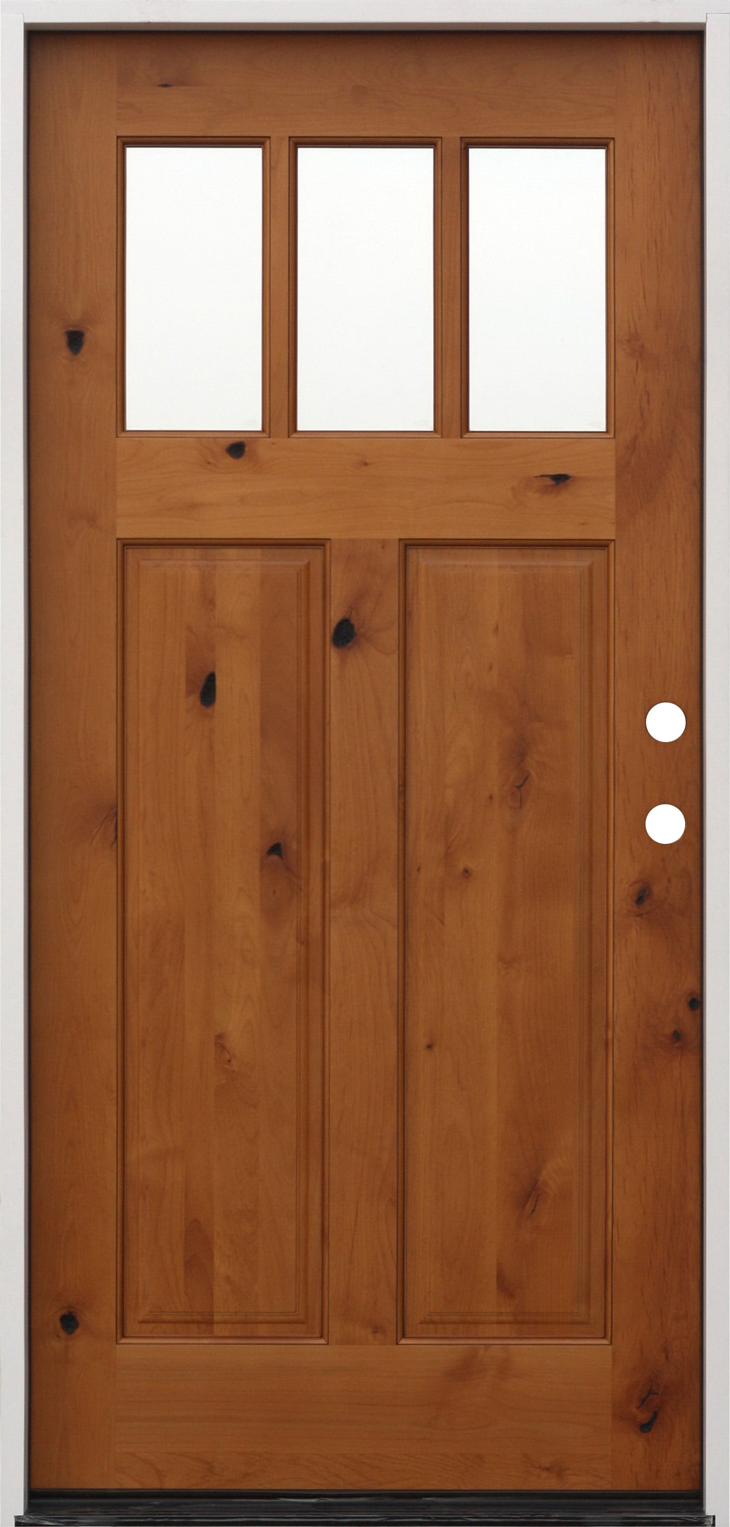 Creative Entryways Craftsman 36-in x 80-in Golden Alder Stained Prehung Front Door