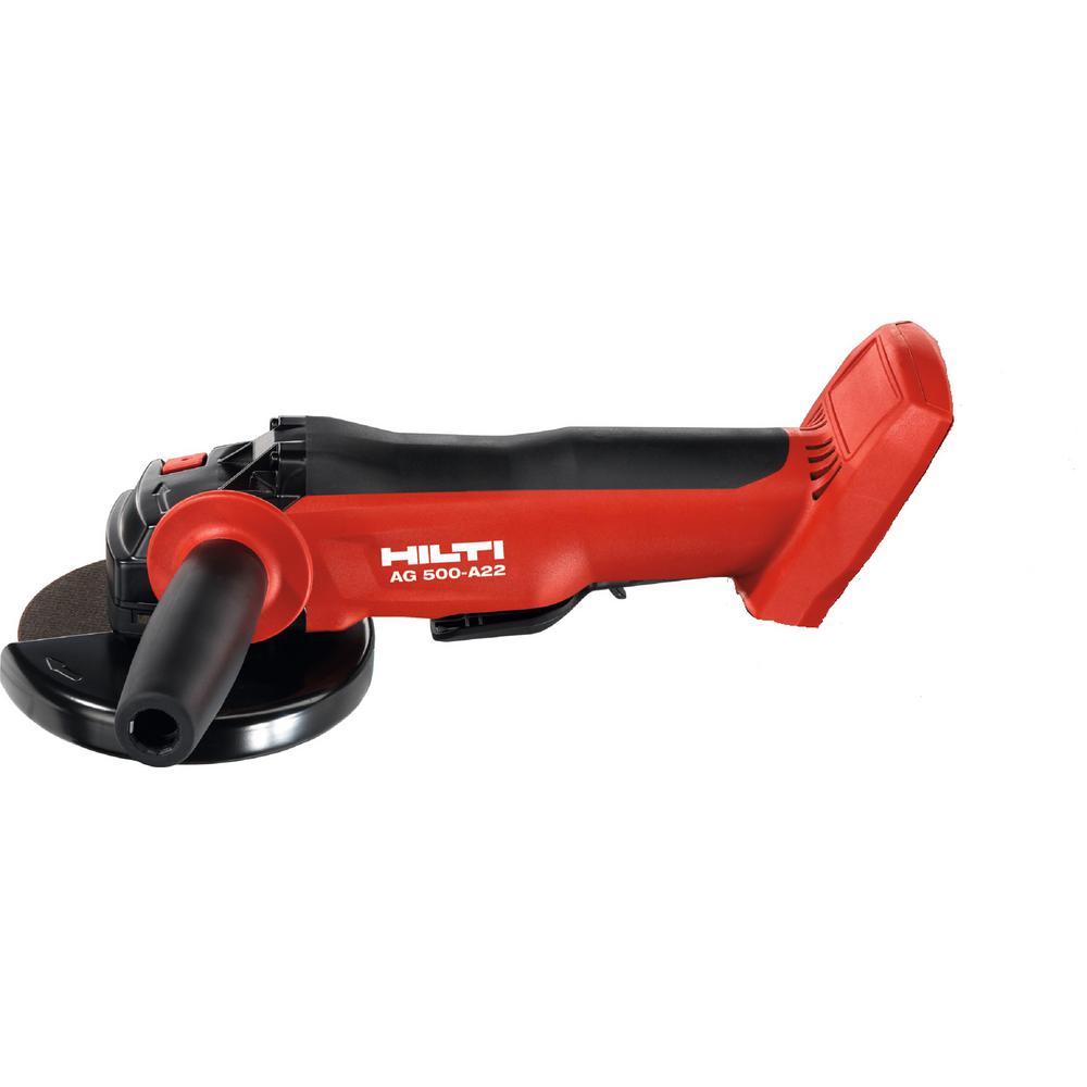 AG 500 22-Volt Cordless Brushless 5 in. Angle Grinder Kit with (2) 4.0 Lithium-Ion batteries, charger and bag - Super Arbor