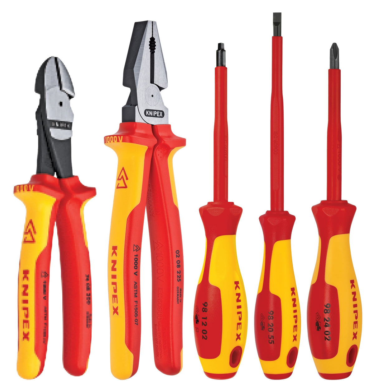 KNIPEX 5-Piece Household Tool Set, 1000V Insulated (No Case)