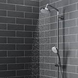 4-spray 5.375 in. Dual Shower Head and Handheld Shower Head in Chrome