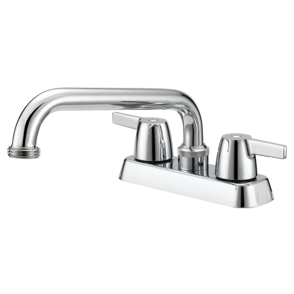 Project Source Chrome 2-Handle Deck-Mount Utility Faucet