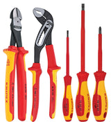 KNIPEX 5-Piece Household Tool Set (VDE Insulated, No Case)