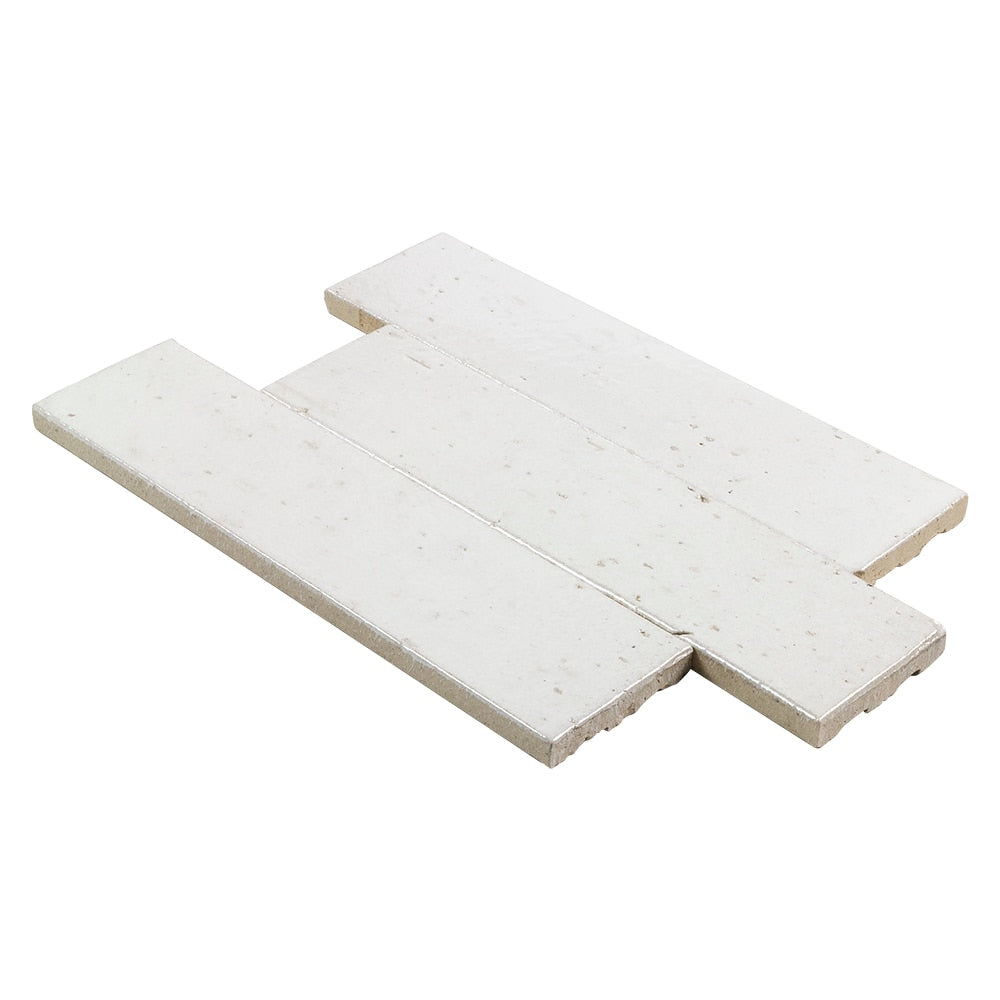 Elida Ceramica Painted Bricks White 2-in x 9-in Glazed Ceramic Brick Subway Wall Tile