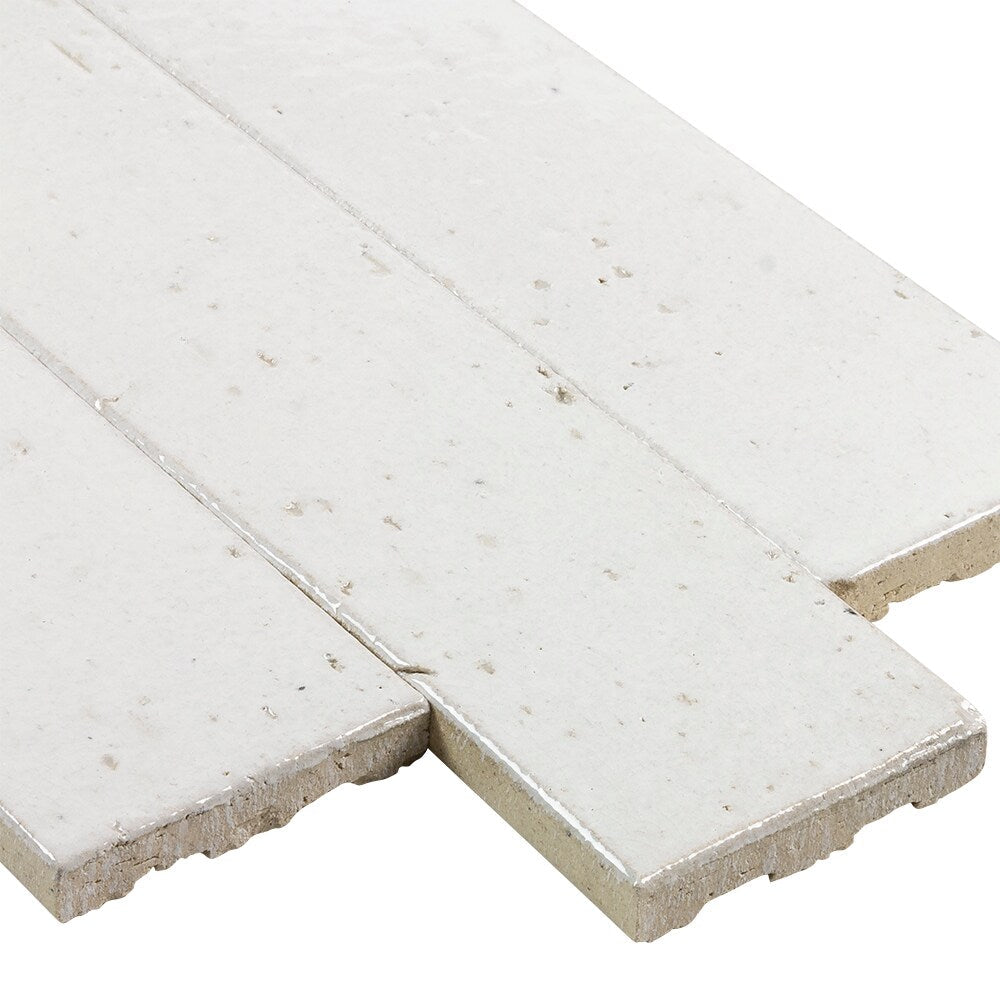 Elida Ceramica Painted Bricks White 2-in x 9-in Glazed Ceramic Brick Subway Wall Tile