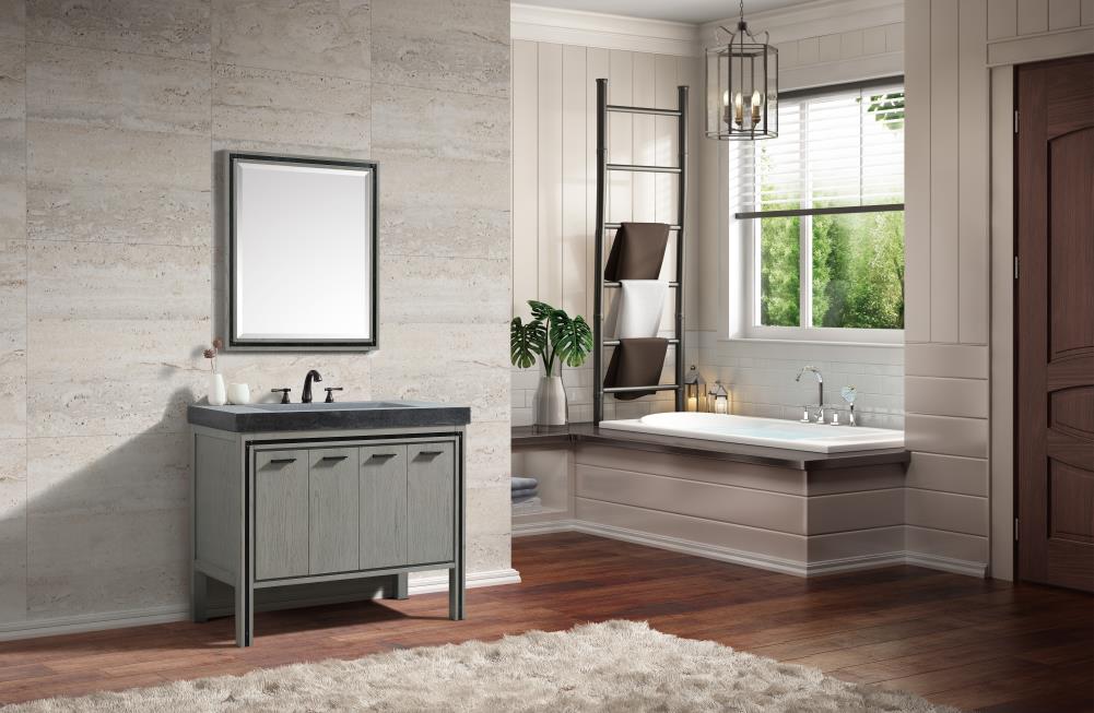 Avanity 43-in Gray Granite Bathroom Vanity Top with Integral Single Sink