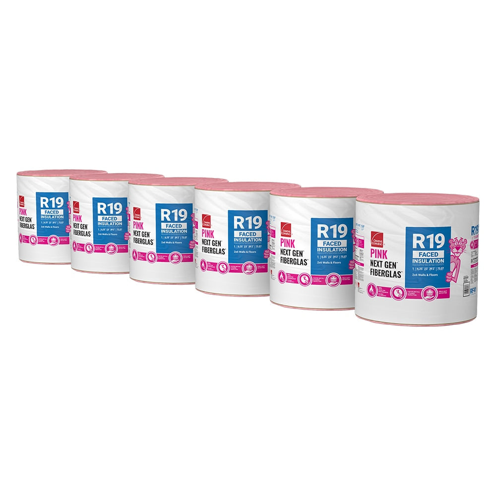 Owens Corning EcoTouch R-19 Kraft-Faced Fiberglass Insulation Roll, 23 in. W x 39.2 ft L, 75.07 sq ft