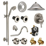 DELTA Cassidy Stainless 2-Spray Shower Bar System (Valve Included)