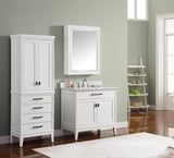 Avanity Madison 28-in x 36-in Surface Mount White Mirrored Soft Close Medicine Cabinet