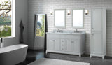 Studio Design Collection Aurora 61 in. Double Sink Vanity with Carrara Marble Top