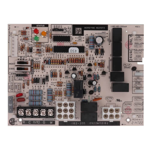 Nordyne 1021573R control board - front view (Type: Control Board; Product Type: Control Board)